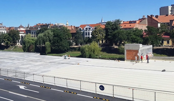 Proyecto de impermeabilización en Oradea, vista del parking